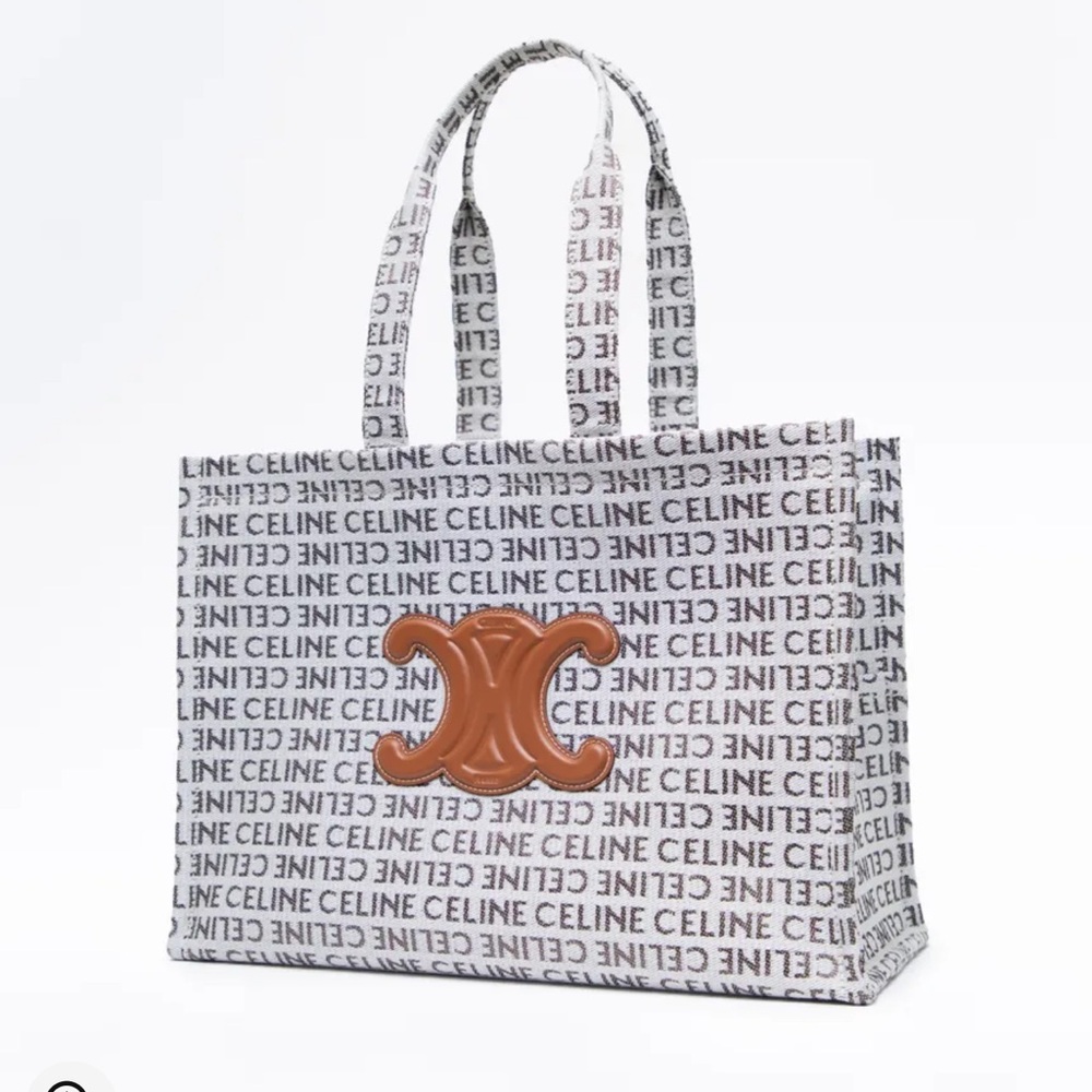 Celine canvas logo large cabas tote - Picture 2 of 5